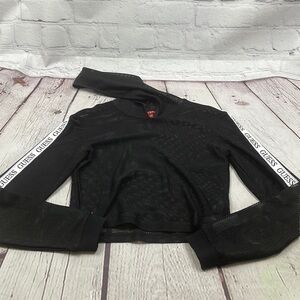 Like new Guess cropped hooded long sleeve top xs
